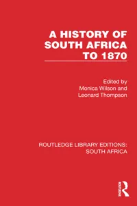 A History of South Africa to 1870_cover