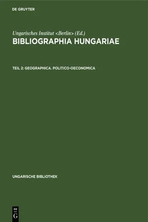 Geographica. Politico-oeconomica