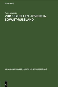 Zur sexuellen Hygiene in Sowjet-Rußland_cover