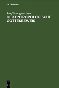 Der entropologische Gottesbeweis_cover