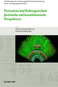 Provenienz und Kulturgutschutz_cover