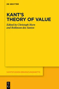 Kant's Theory of Value_cover