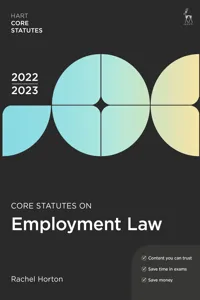 Core Statutes on Employment Law 2022-23_cover