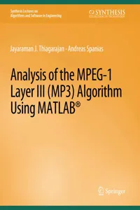Analysis of the MPEG-1 Layer II Algorithm using MATLAB_cover