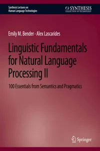 Linguistic Fundamentals for Natural Language Processing II_cover
