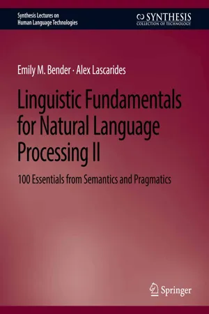 Linguistic Fundamentals for Natural Language Processing II