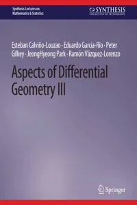 Aspects of Differential Geometry III_cover