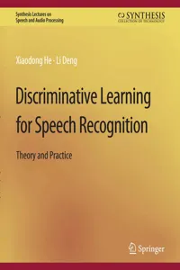 Discriminative Learning for Speech Recognition_cover