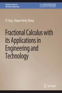 Fractional Calculus with its Applications in Engineering and Technology_cover