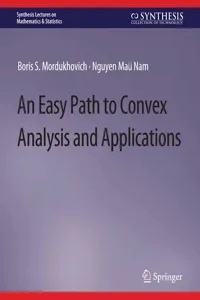 An Easy Path to Convex Analysis and Applications_cover