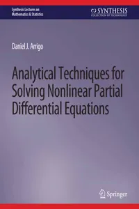 Analytical Techniques for Solving Nonlinear Partial Differential Equations_cover