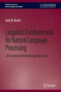 Linguistic Fundamentals for Natural Language Processing_cover