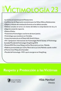 Respeto y Protección a las Víctimas. Serie Victimología 23_cover