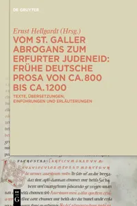 Vom St. Galler Abrogans zum Erfurter Judeneid_cover