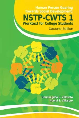 Human Person Gearing Towards Social Development: NSTP-CWTS 1 - Worktext for College Students