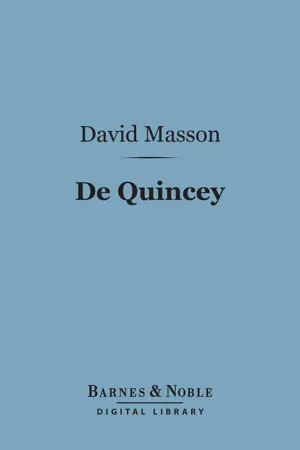 De Quincey (Barnes & Noble Digital Library)