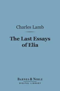 The Last Essays of Elia_cover