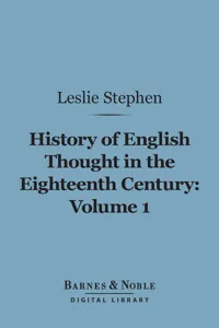 History of English Thought in the Eighteenth Century, Volume 1_cover