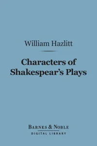 Characters of Shakespear's Plays_cover