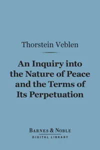 An Inquiry into the Nature of Peace and the Terms of Its Perpetuation_cover