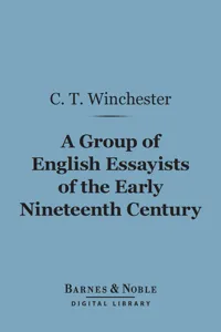 A Group of English Essayists of the Early Nineteenth Century_cover