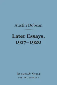 Later Essays, 1917-1920_cover