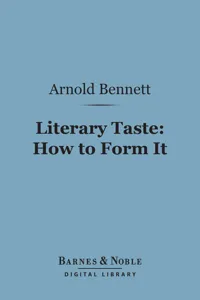 Literary Taste: How to Form It_cover