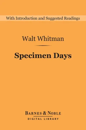 Specimen Days (Barnes & Noble Digital Library)