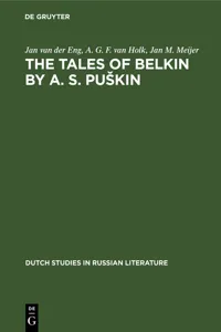 The Tales of Belkin by A. S. Puškin_cover