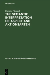 The Semantic Interpretation of Aspect and Aktionsarten_cover