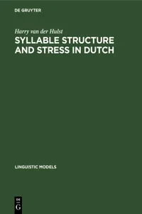 Syllable Structure and Stress in Dutch_cover