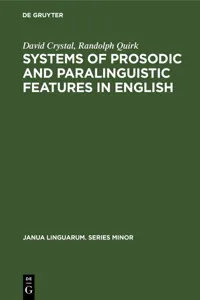 Systems of Prosodic and Paralinguistic Features in English_cover