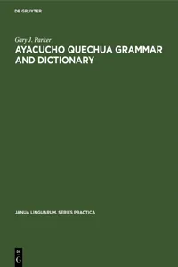 Ayacucho Quechua Grammar and Dictionary_cover