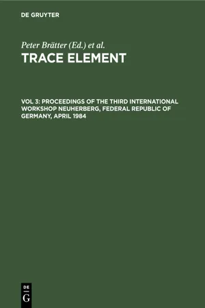 Proceedings of the Third International Workshop Neuherberg, Federal Republic of Germany, April 1984