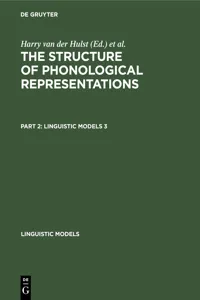 The Structure of Phonological Representations. Part 2_cover