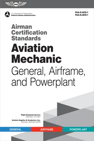 Airman Certification Standards: Aviation Mechanic General, Airframe, and Powerplant (2024)