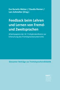 Feedback beim Lehren und Lernen von Fremd- und Zweitsprachen_cover