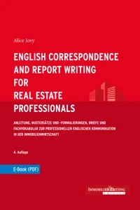 English Correspondence and Report Writing for Real Estate Professionals_cover