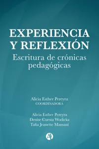 Experiencia y reflexión. Escritura de crónicas pedagógicas._cover