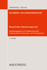 Bayerisches Abmarkungsrecht_cover