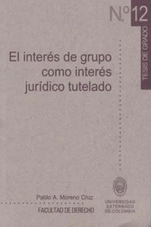 El interés de grupo como interés jurídico tutelado