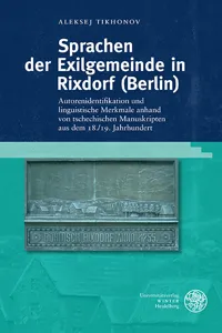 Sprachen der Exilgemeinde in Rixdorf_cover