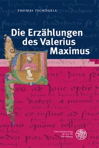 Die Erzählungen des Valerius Maximus_cover