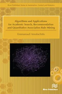 Algorithms and Applications for Academic Search, Recommendation and Quantitative Association Rule Mining_cover