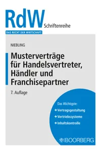 Musterverträge für Handelsvertreter, Händler und Franchisepartner_cover