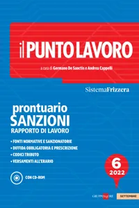 Il Punto Lavoro 6/2022 - Prontuario Sanzioni Rapporto di Lavoro con CD-ROM_cover