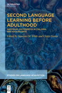 Second Language Learning Before Adulthood_cover