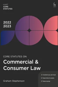 Core Statutes on Commercial &amp; Consumer Law 2022-23_cover