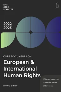 Core Documents on European &amp; International Human Rights 2022-23_cover