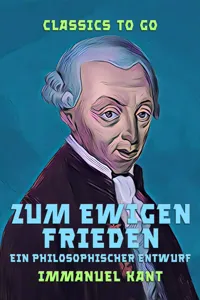 Zum ewigen Frieden Ein Philosophischer Entwurf_cover